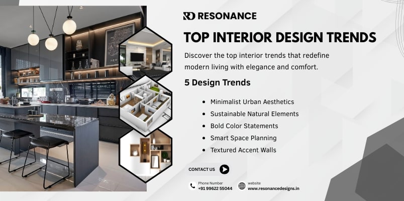 Elegant and modern residential interior design by Resonance Designs