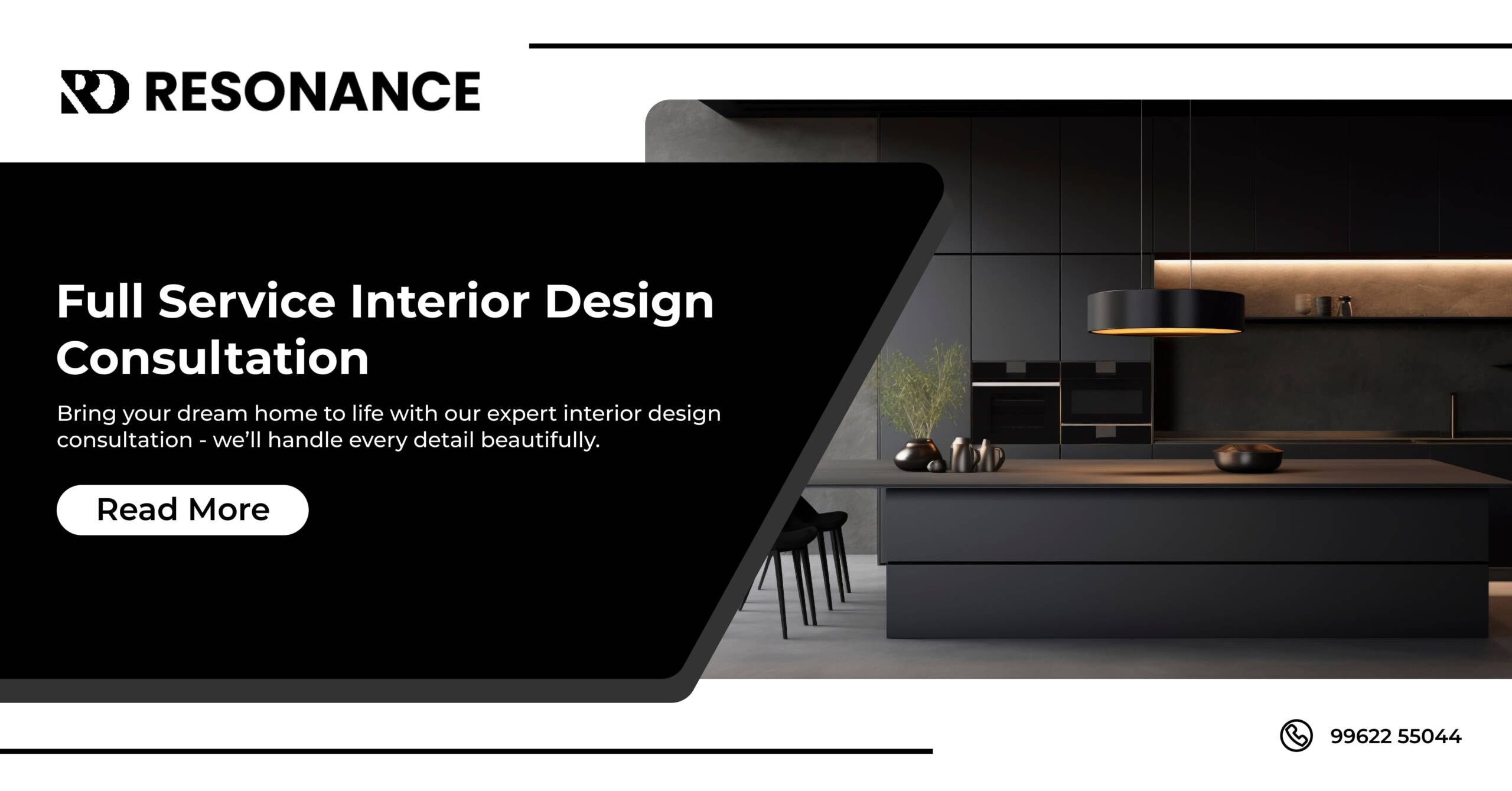 Modern kitchen interior showing elegant style by interior design services in Chennai