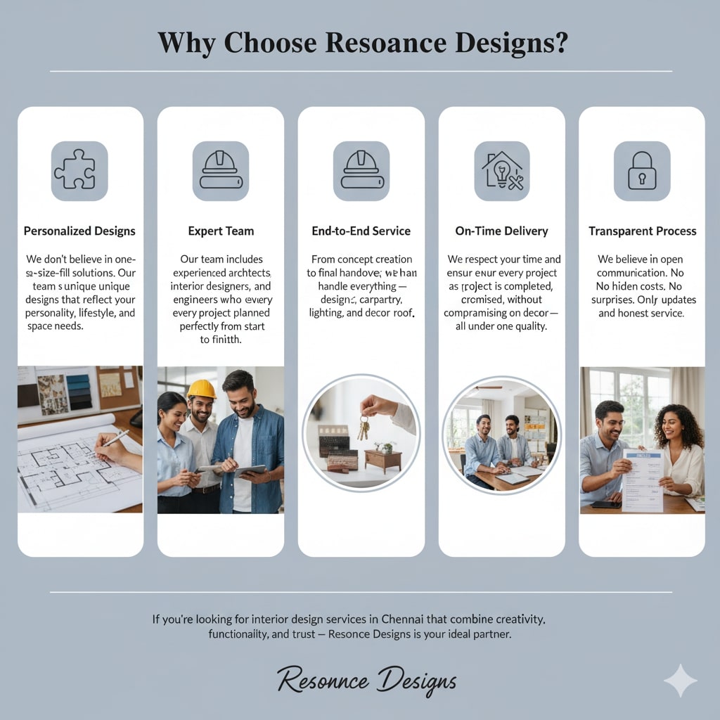 Why choose Resonance Designs for expert interior design services in Chennai