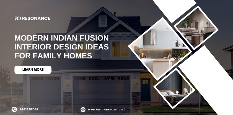 Modern Indian fusion interior design ideas for family homes by Resonance with stylish layouts