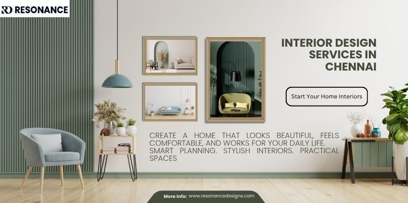 Interior design services in Chennai for stylish new home interiors by Resonance