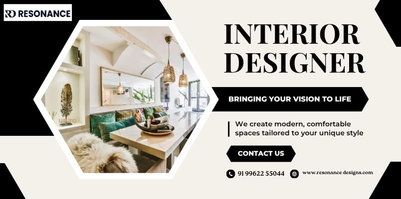 Modern interior designer showcasing elegant living room design with custom home interiors