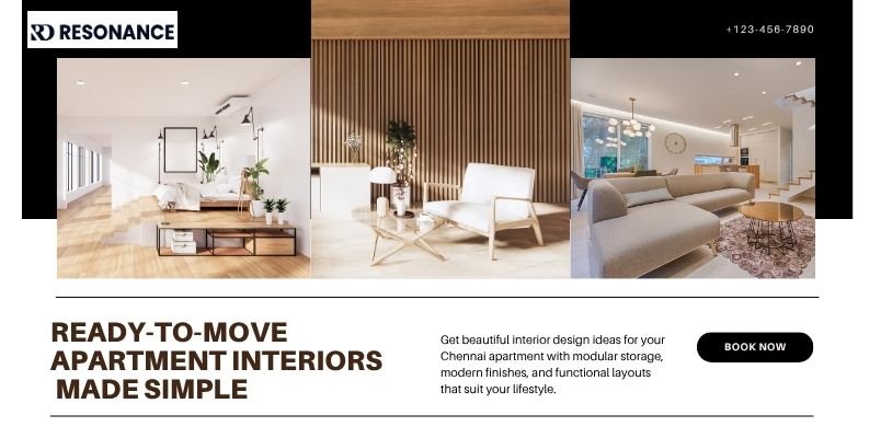 Ready-to-move apartment interiors in Chennai with modern design and smart storage.