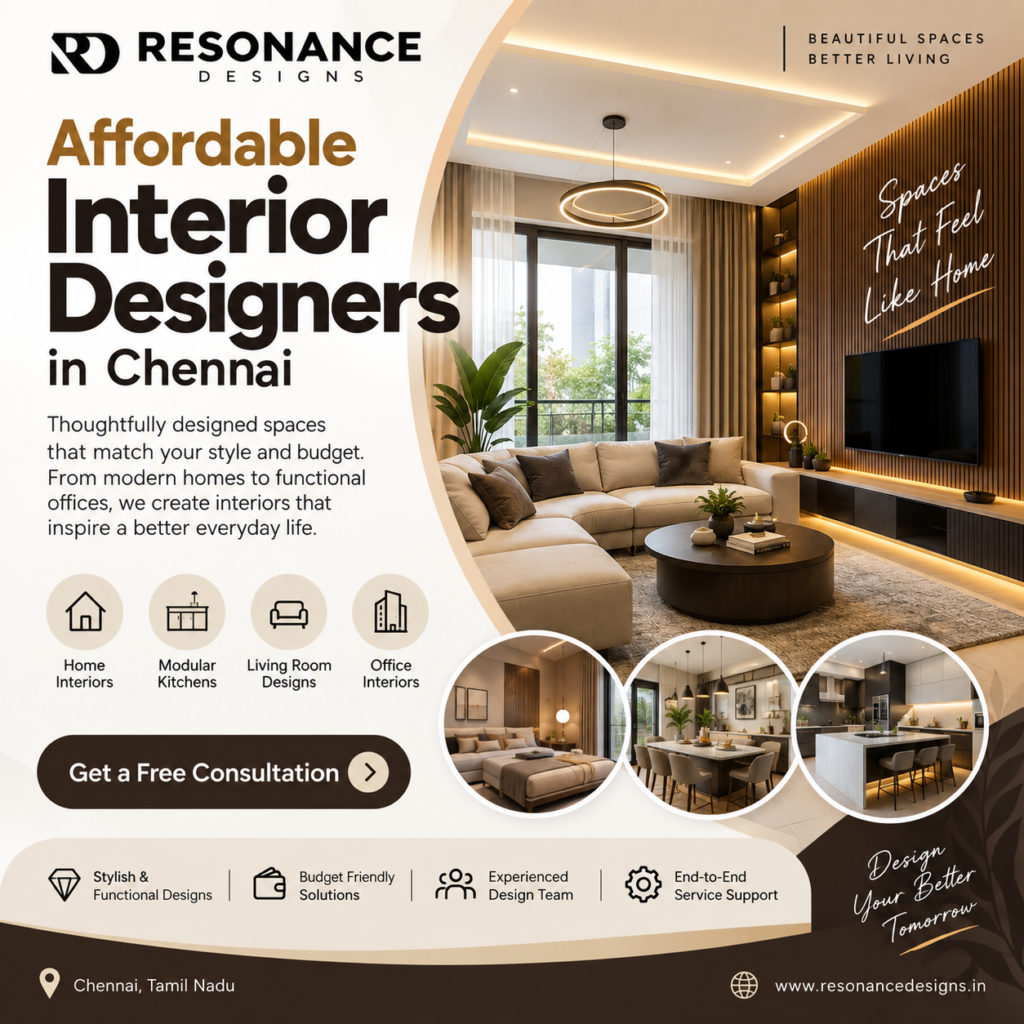 Best Interior Design Company in Chennai | Resonance Designs 

Best Building Agency for Your Homes and Kitchen Renovation 